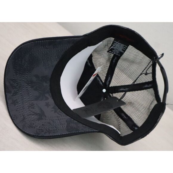 Ed Hardy Men's O/S Black Embroidered Tiger Head Mesh Snapback Trucker Hat - Picture 7 of 10